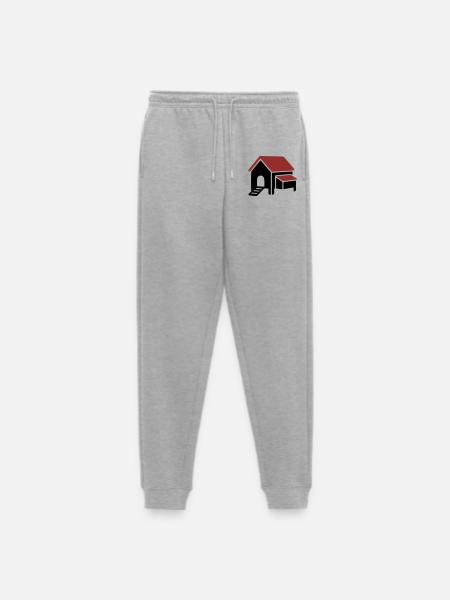Chicken coop farm icon - Men's Premium Organic Joggers - heather grey