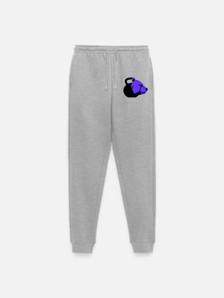 Kettlebell Bear Bear Dynamic Fitness - Men's Premium Organic Joggers - heather grey