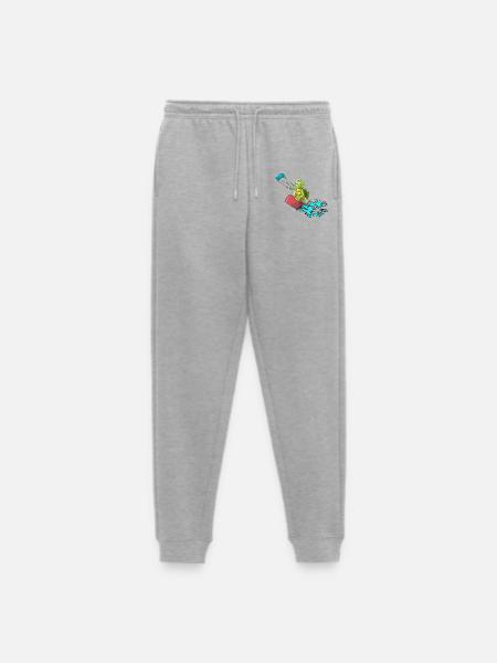 Kitesurfer turtle - Men's Premium Organic Joggers - heather grey