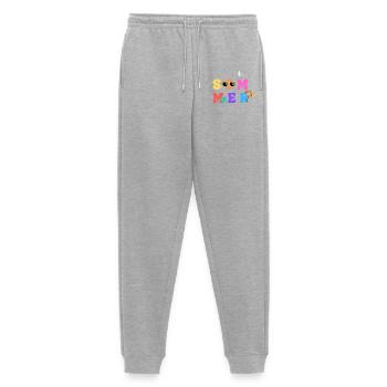 Sommer - Summer - Sommerliebe - Sonne - Sun - Männer Premium Bio Jogginghose - Grau meliert - Vorne - Thijin (182cm)
