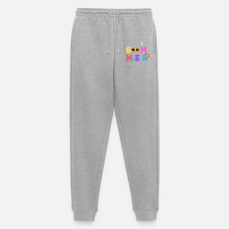 Sommer - Été - Sommerliebe - Sonne - Dim - Pantalon de jogging Premium bio Homme - gris chiné