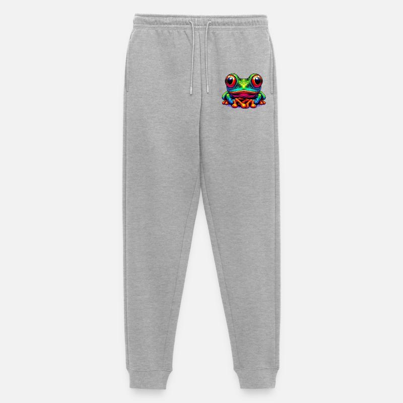 Frosch - Männer Premium Bio Jogginghose - Grau meliert