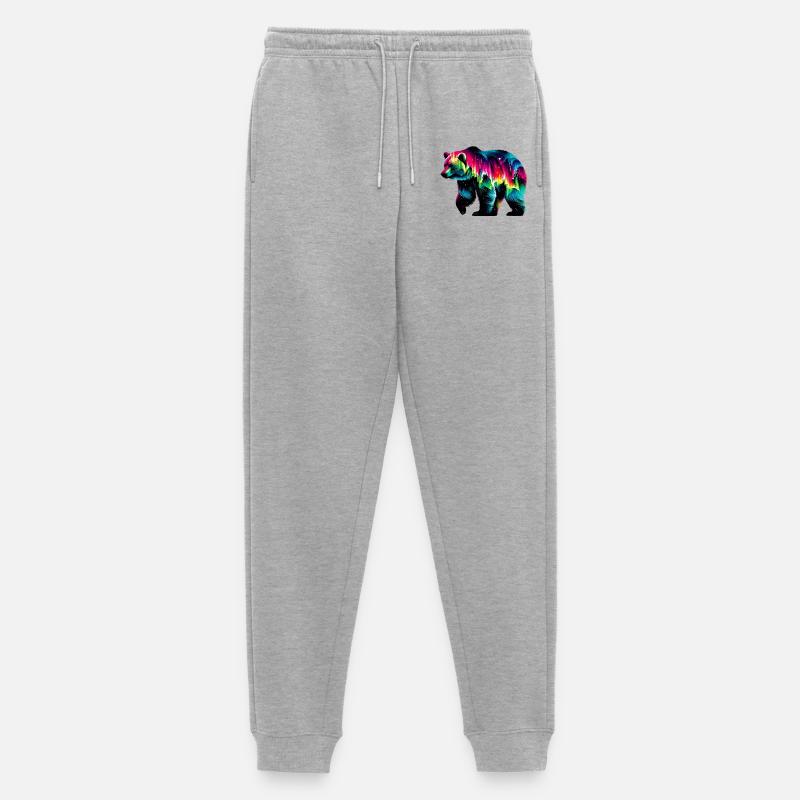 Bär - Männer Premium Bio Jogginghose - Grau meliert