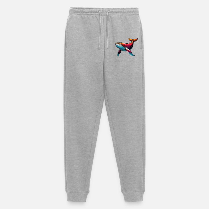 Wal - Männer Premium Bio Jogginghose - Grau meliert