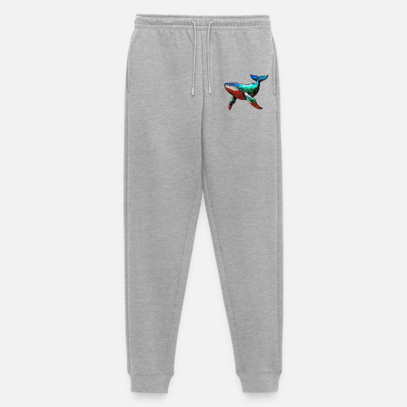 Wal - Männer Premium Bio Jogginghose - Grau meliert
