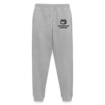 Leberkäs Junkie - A dicke Scheim is Pflicht! - Men's Premium Organic Joggers - heather grey - Front - Thijin (182cm)
