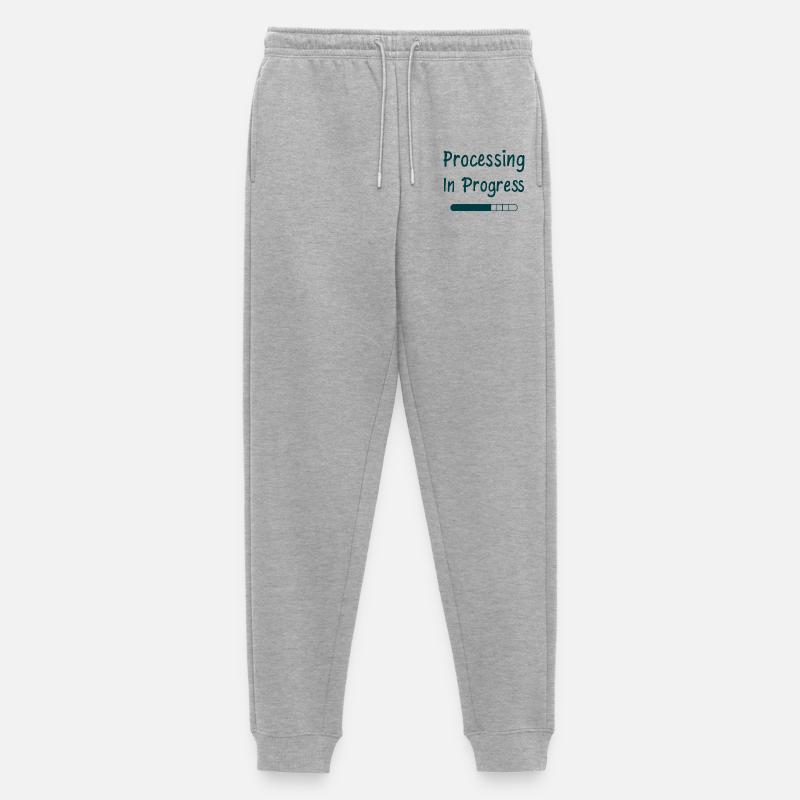 Processing In Progress Loading Bar Statement - Men's Premium Organic Joggers - heather grey