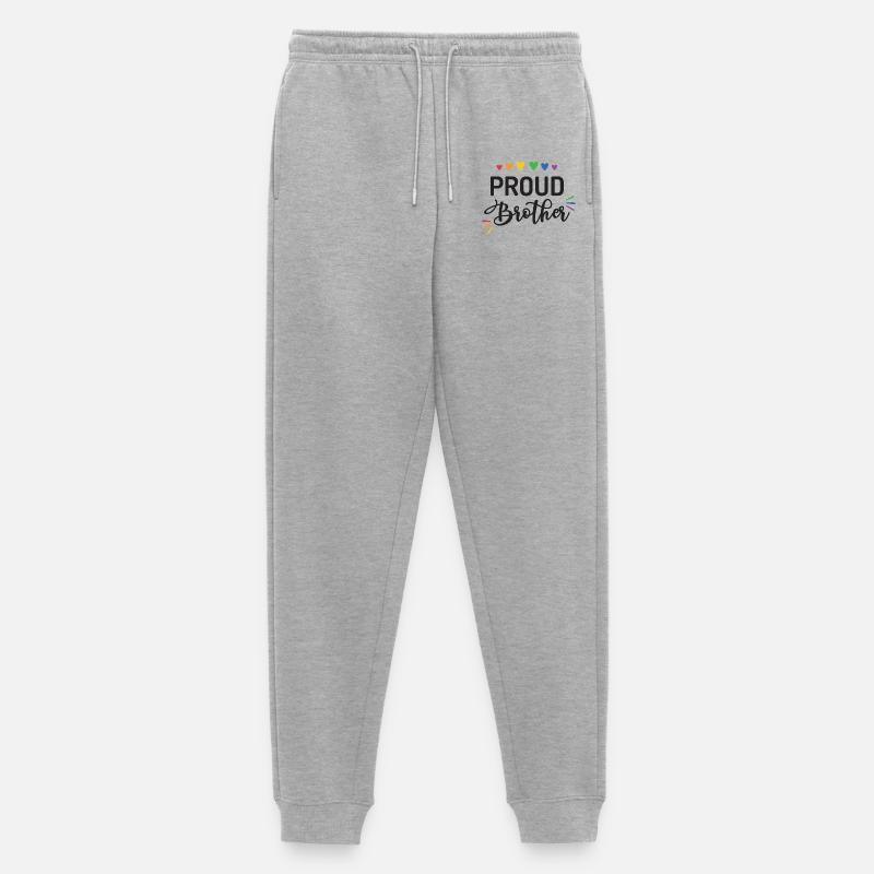 Stolzer Bruder - Männer Premium Bio Jogginghose - Grau meliert