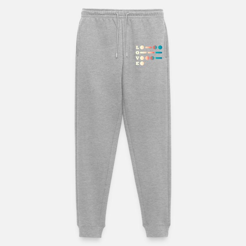 Aimer le code Morse - Pantalon de jogging Premium bio Homme - gris chiné