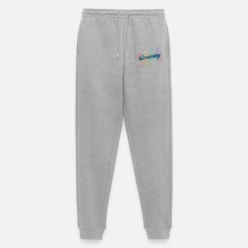 Träumend - Männer Premium Bio Jogginghose - Grau meliert