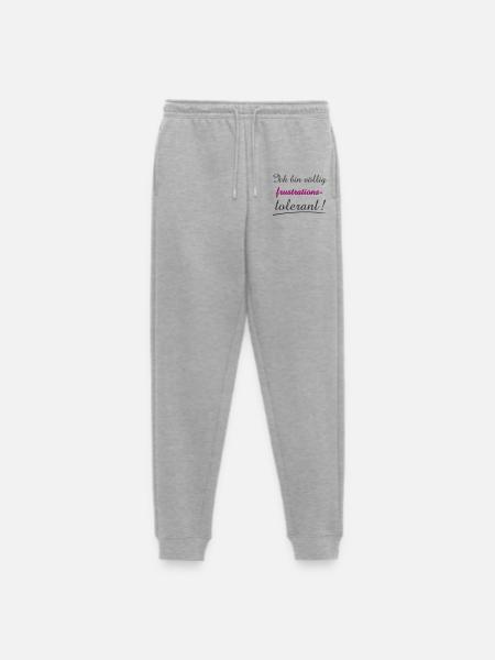 Confident Quote I'm Frustration Tolerant - Men's Premium Organic Joggers - heather grey