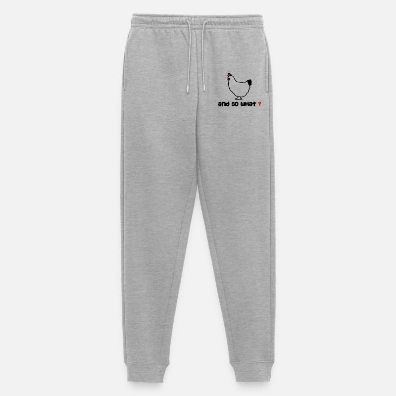 Poule Und was soll's? von Helfspawn - Männer Premium Bio Jogginghose - Grau meliert