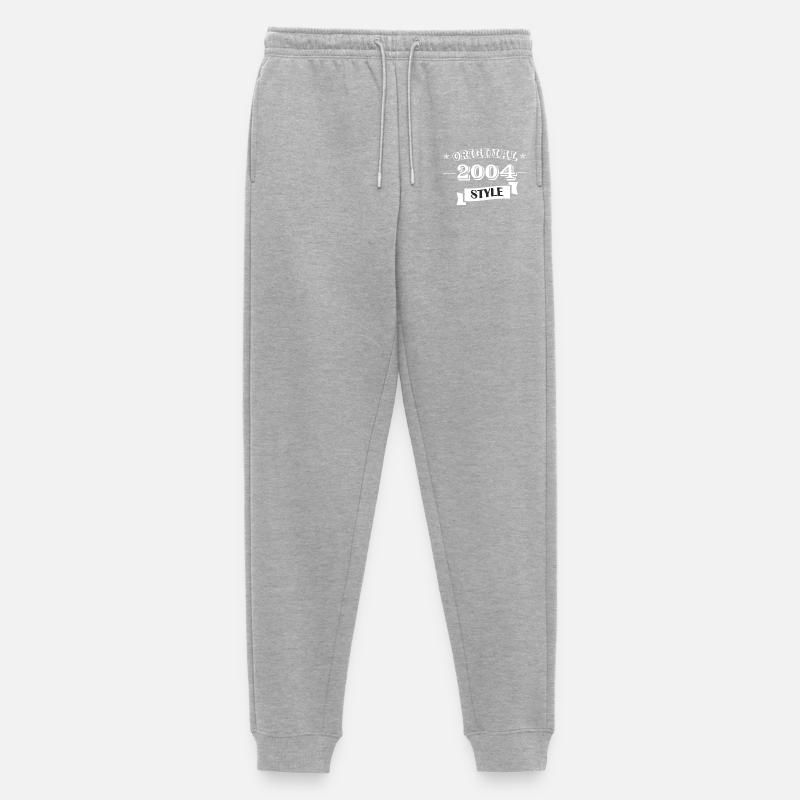 Original 2004 Style - Männer Premium Bio Jogginghose - Grau meliert