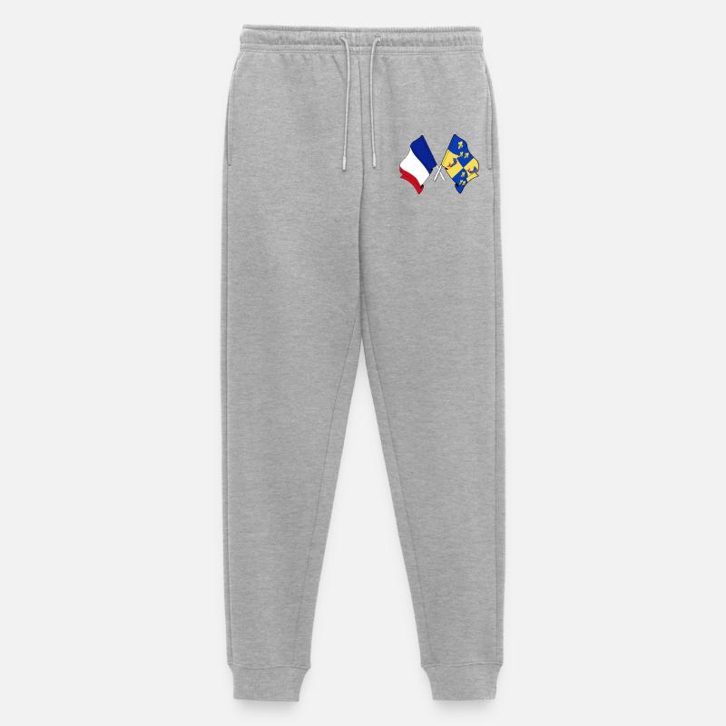 Delfinato & Francia - Pantaloni da jogging ecologici premium da uomo - grigio melange
