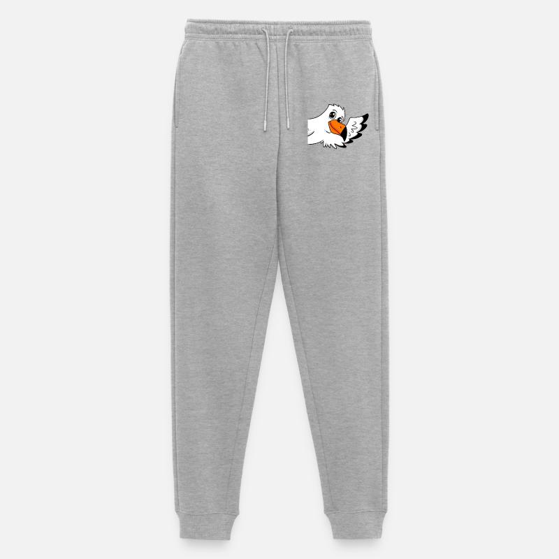 Möwe Gruß Begrüßung - Männer Premium Bio Jogginghose - Grau meliert