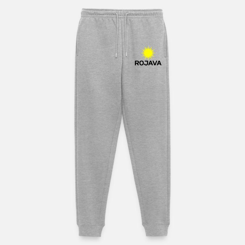Rojava - Men's Premium Organic Joggers - heather grey