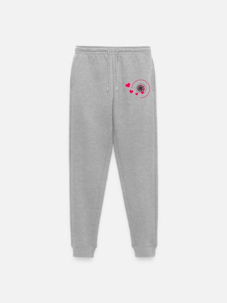 Love - Männer Premium Bio Jogginghose - Grau meliert