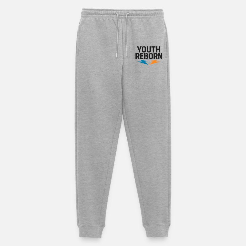 Youth Reborn – Blitz-Statement - Männer Premium Bio Jogginghose - Grau meliert