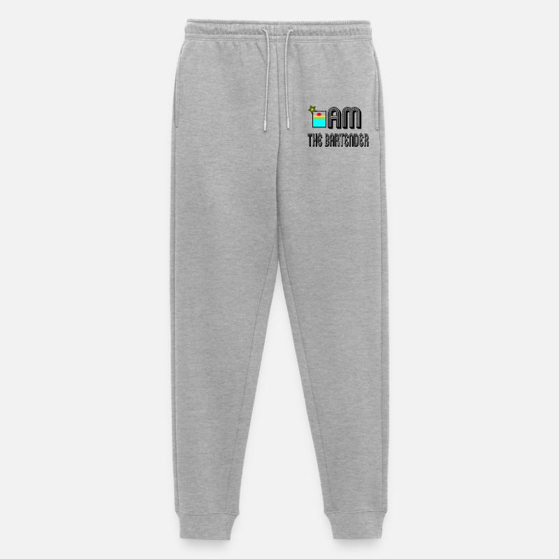 I am the bartender - Männer Premium Bio Jogginghose - Grau meliert