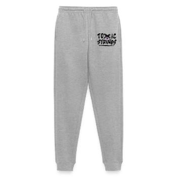 Toxic Strings 2 Colour - Men's Premium Organic Joggers - heather grey - Front - Thijin (182cm)