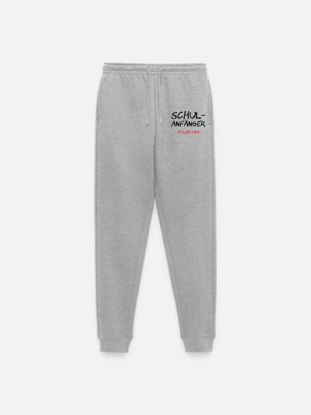 Schulanfänger. Stolzer Papa - Männer Premium Bio Jogginghose - Grau meliert