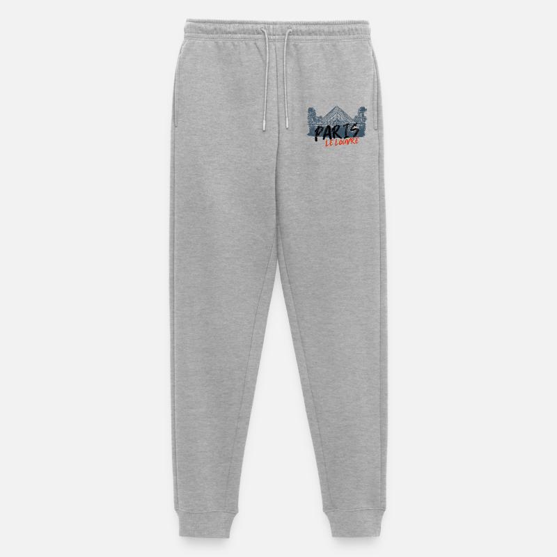 Design Inspiration Louvre Pyramide Paris - Männer Premium Bio Jogginghose - Grau meliert