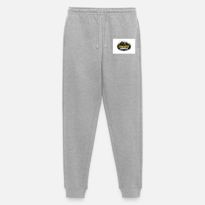 Concrete Jungle Shadow - Männer Premium Bio Jogginghose - Grau meliert