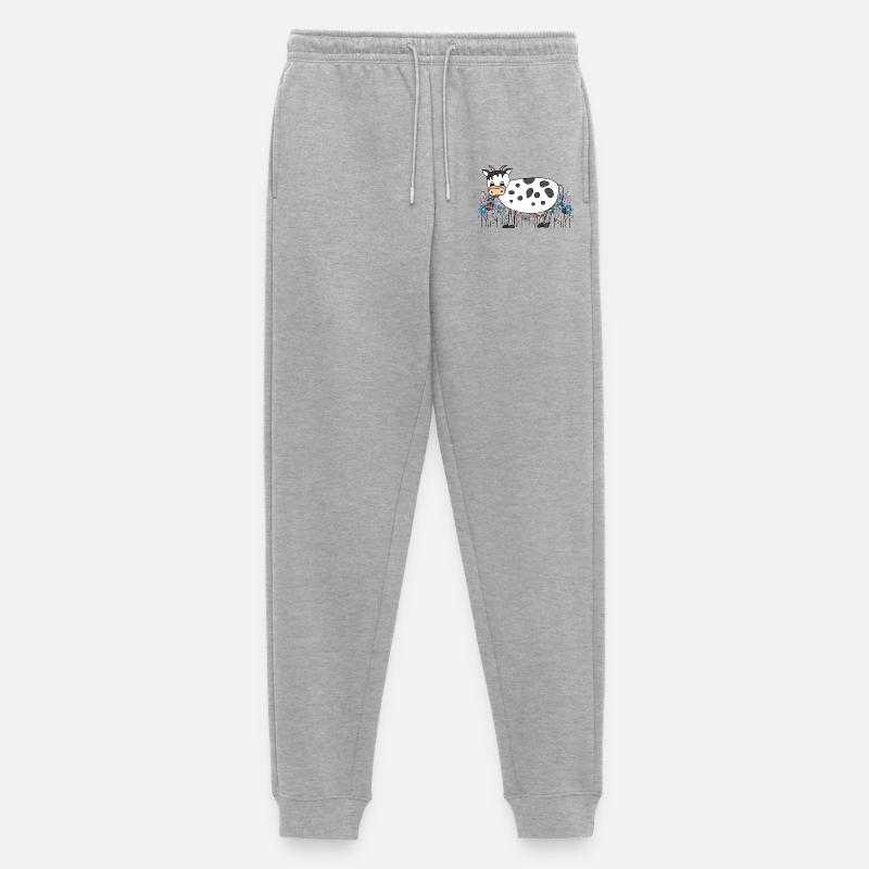 Cow - Men's Premium Organic Joggers - heather grey