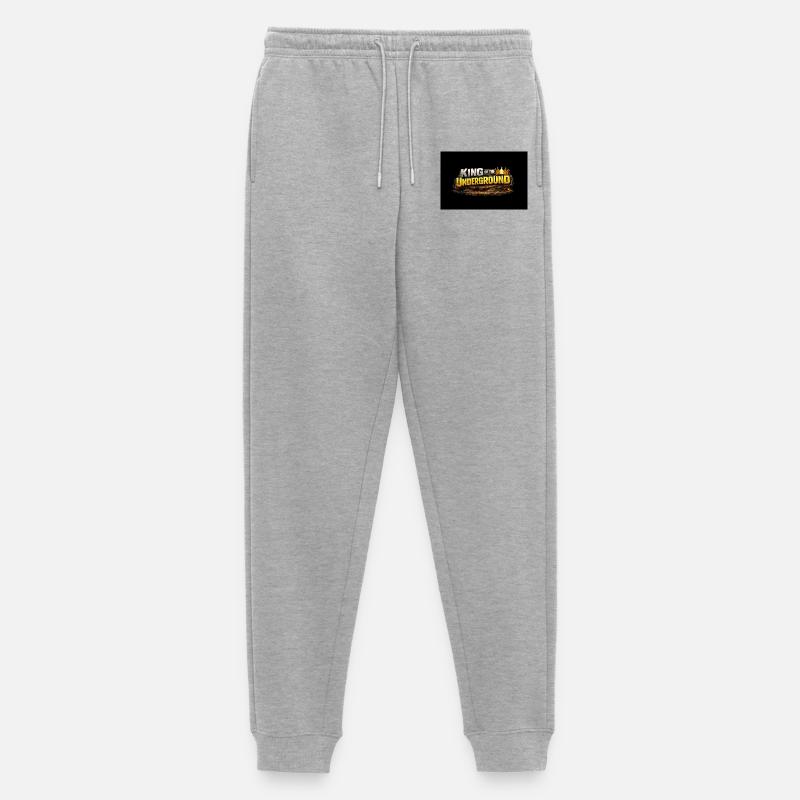König - Männer Premium Bio Jogginghose - Grau meliert