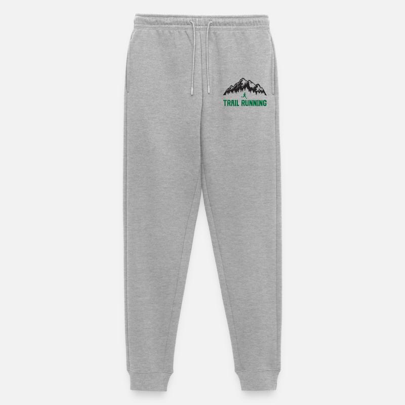 Trailrunning - Männer Premium Bio Jogginghose - Grau meliert
