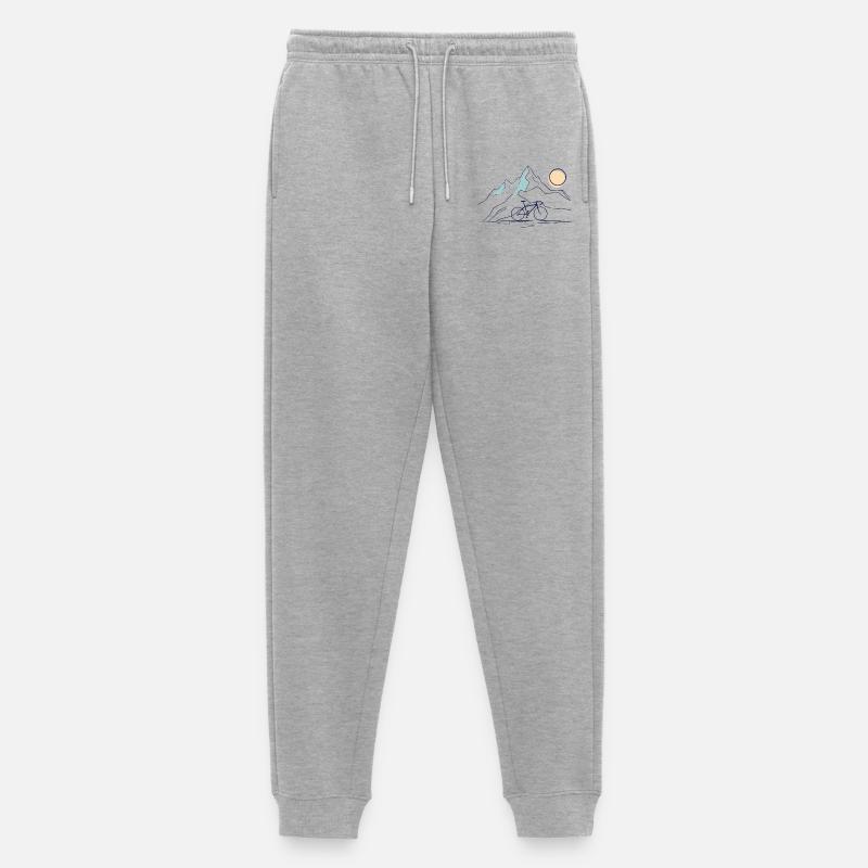 Mountain Ride - Männer Premium Bio Jogginghose - Grau meliert