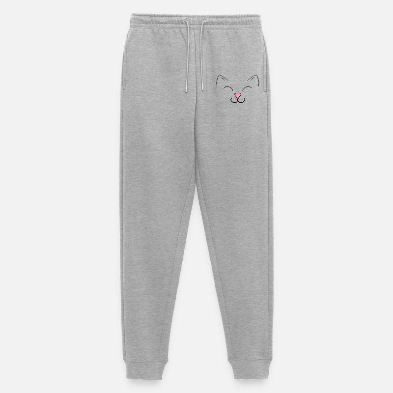 Katze - Männer Premium Bio Jogginghose - Grau meliert