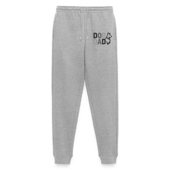 Dog Dad Silhouette – Dog Dad Graphic - Men's Premium Organic Joggers - heather grey - Front - Thijin (182cm)