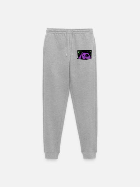 Festival Tent Night Logo - Men's Premium Organic Joggers - heather grey