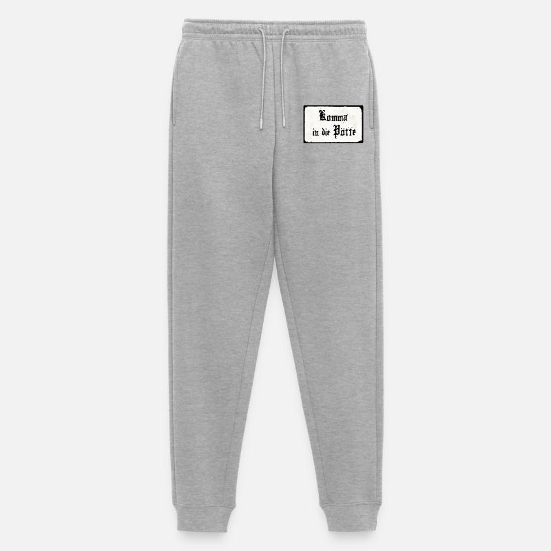Komma in die Pötte - Männer Premium Bio Jogginghose - Grau meliert