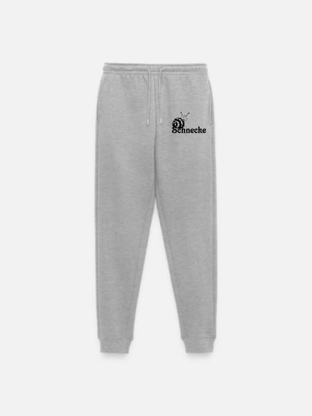 Schnecke - Männer Premium Bio Jogginghose - Grau meliert