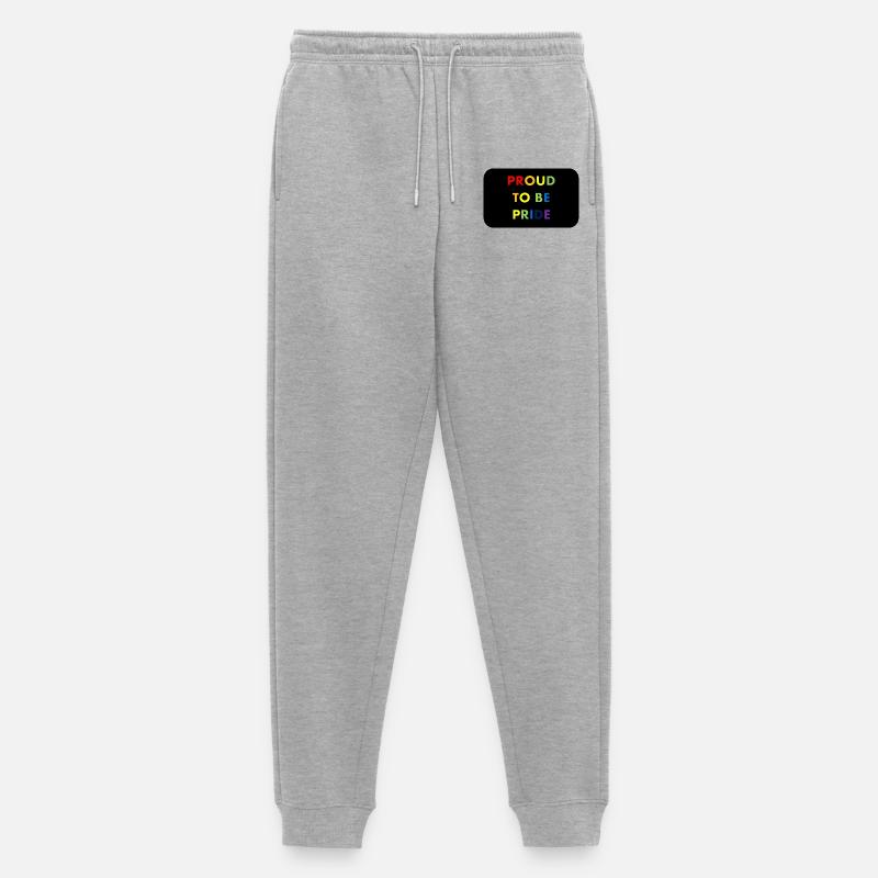 Proud to Be Pride Regenbogen - Männer Premium Bio Jogginghose - Grau meliert