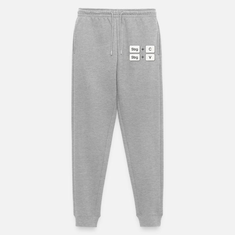Kopieren + Einfügen | Copy + Paste - Männer Premium Bio Jogginghose - Grau meliert