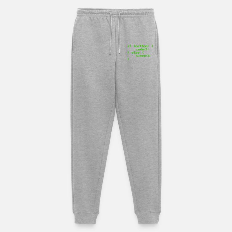 No Coffee No Code Programmer Computer Scientist - Men's Premium Organic Joggers - heather grey