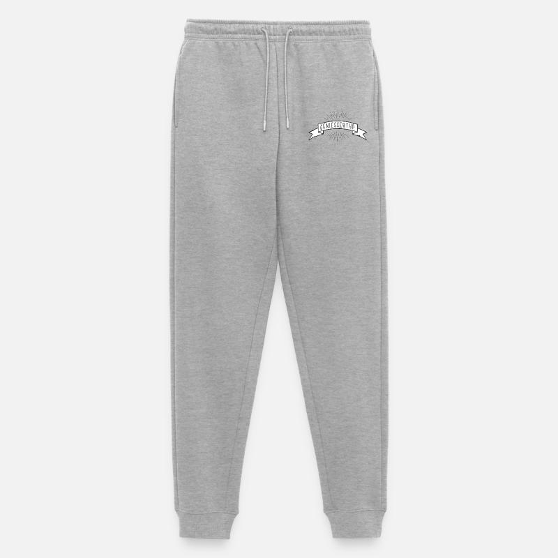 GENIESSERTYP Banderole - Männer Premium Bio Jogginghose - Grau meliert