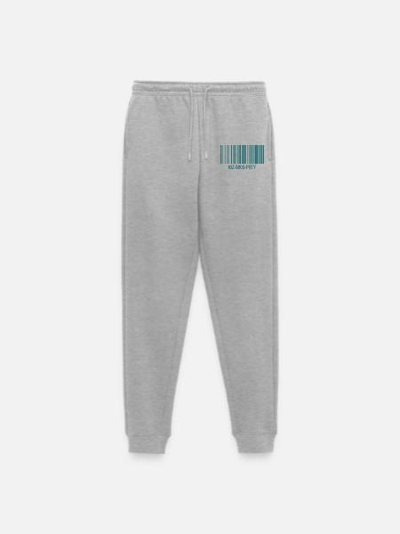 IBZ-0800-PRTY – Barcode Party Ticket - Men's Premium Organic Joggers - heather grey