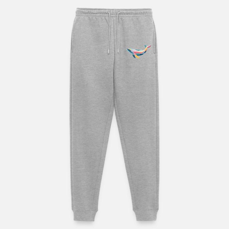 Wal, Meerestier - Männer Premium Bio Jogginghose - Grau meliert