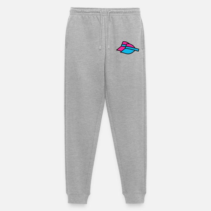 90er Sonnenblenden Retro Visor - Männer Premium Bio Jogginghose - Grau meliert
