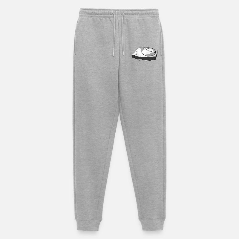 Leberkässemmel mit extra Style. - Männer Premium Bio Jogginghose - Grau meliert