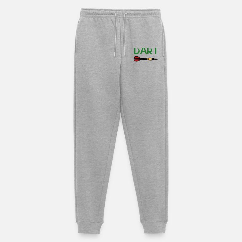 DART Zieltreffer Pfeil Design - Männer Premium Bio Jogginghose - Grau meliert
