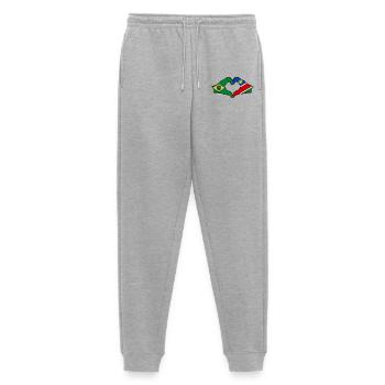 Brasilien Palästina Flagge Hände Herzform - Männer Premium Bio Jogginghose - Grau meliert - Vorne - Thijin (182cm)