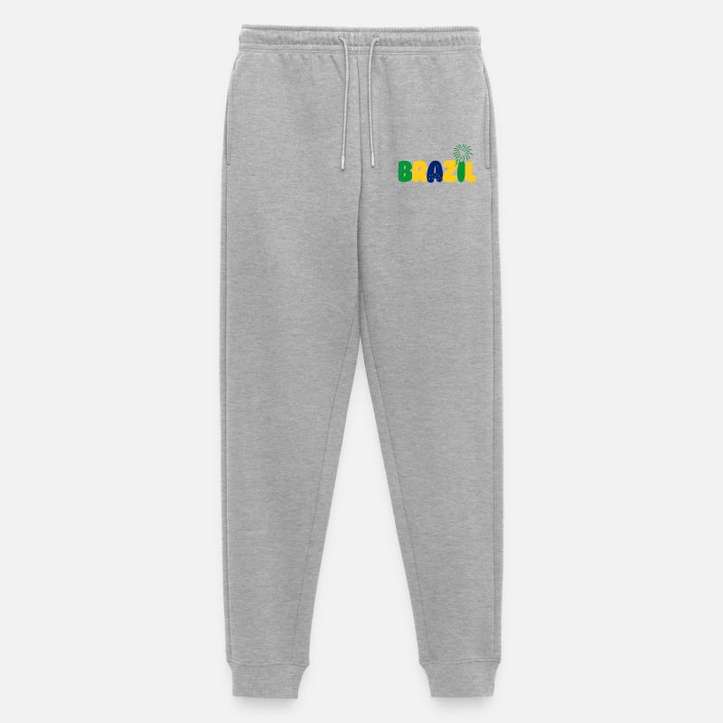 Brazilien - Männer Premium Bio Jogginghose - Grau meliert