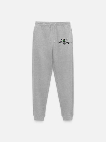 Mojito Heart Cocktail Mint Glass Summer - Men's Premium Organic Joggers - heather grey