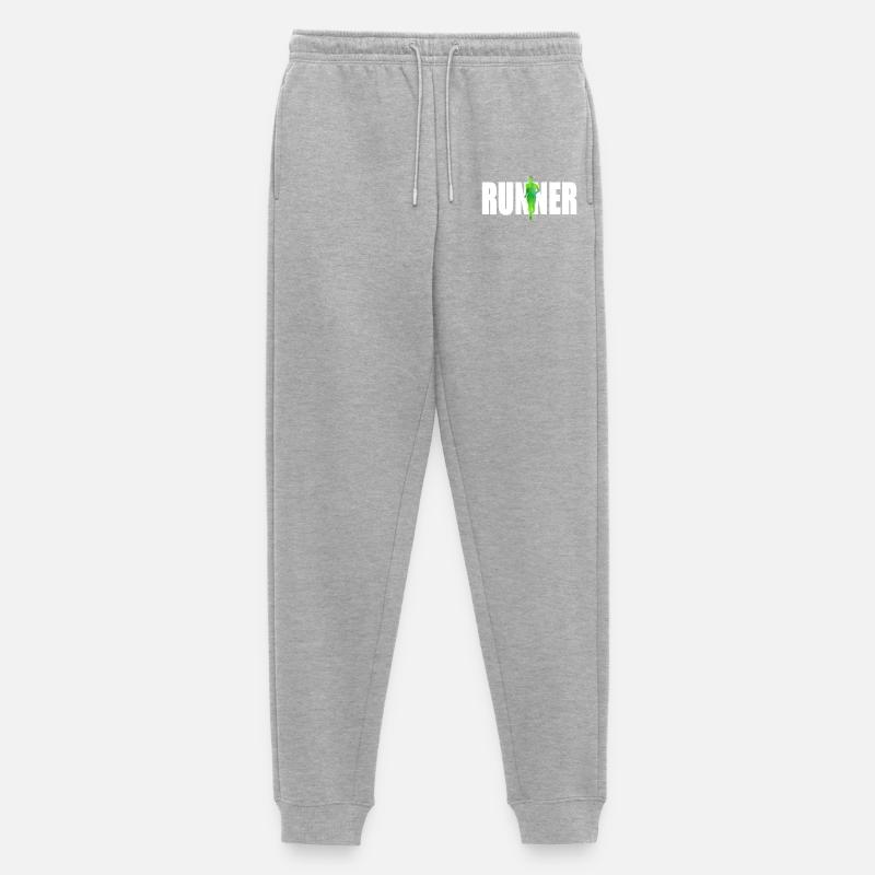 Runner - Männer Premium Bio Jogginghose - Grau meliert