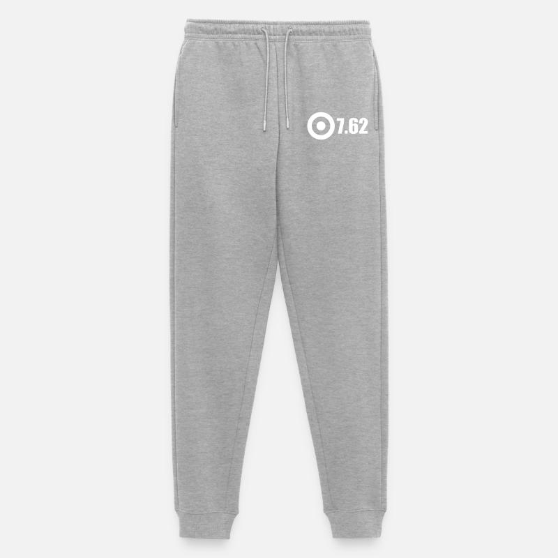 762White - Männer Premium Bio Jogginghose - Grau meliert